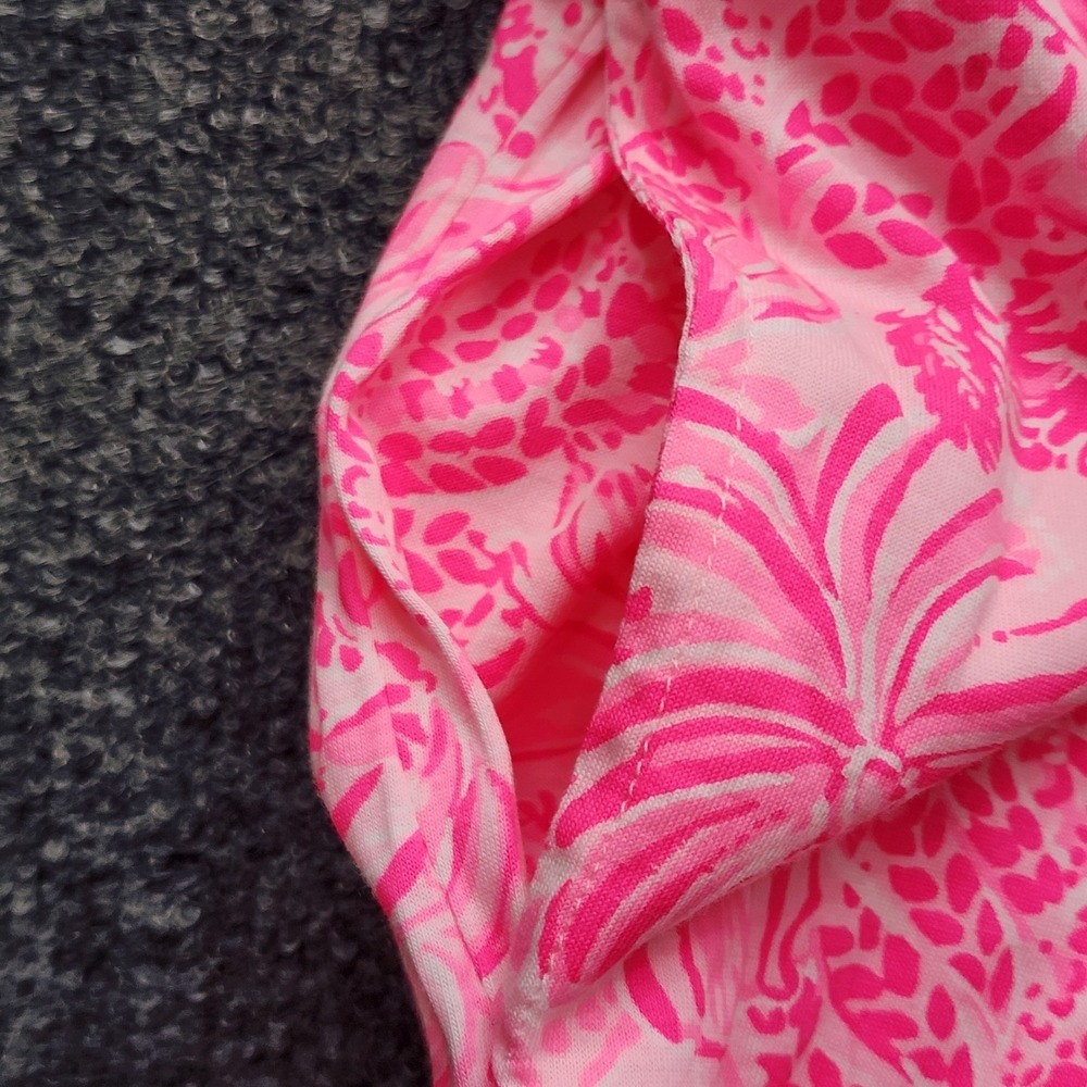 NWT Lilly Pulitzer Geanna Tiered Cotton Floral Midi Dress Pink Blossom Size M - Picture 9 of 10